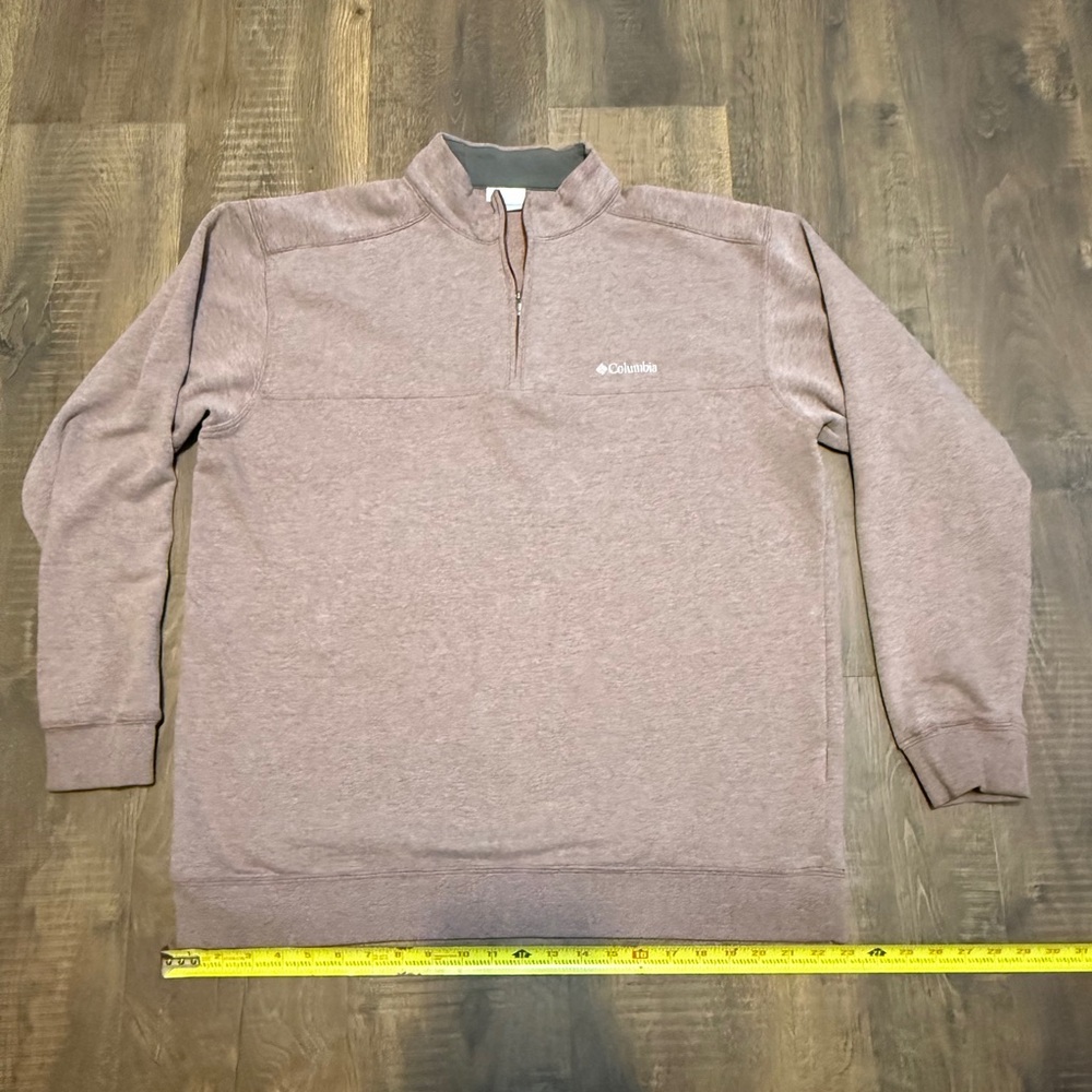 Columbia Men's‎ Tan/Brown Quarter Zip-Up Sweater